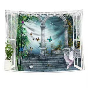 Цифровая печать лес пейзаж Гостиная Декор тканый настенный гобелен абстрактный - Product Image 6