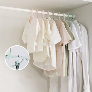 <span class=keywords><strong>Cintres</strong></span> en plastique pour enfants avec pince, extensibles, sans trace, antidérapants, pour vêtements de bébé, <span class=keywords><strong>lot</strong></span> de 10 - Product Image 2