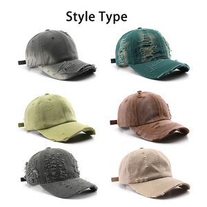 Tùy chỉnh chất lượng cao tách không có cấu trúc CHA <span class=keywords><strong>hat</strong></span> thời trang rửa bông retro cổ điển unisex 6 tấm cong vành mũ bóng chày - Product Image 4