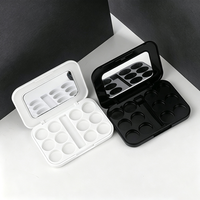 Palette à paupières vide en plastique avec miroir, 12 compartiments, pour maquillage portable, étui de voyage, boîte cosmétique personnalisable, vente en gros