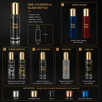 Flacon testeur de parfum 10 ml en verre transparent, cylindrique, à baïonnette, haute qualité, best-seller, personnalisable, directement de l'usine