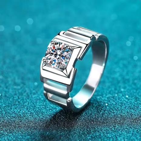 platinum1 carat moissanite + certificate  AZ406-J