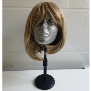 Terciopelo suave nuevo diseño Cabeza de espuma gris/Negro espuma maniquí cabeza peluca soporte para pelucas herramientas de fabricación peluca cabeza de exhibición - Product Image 4