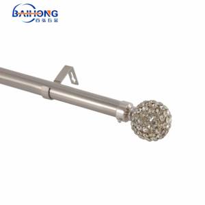 Ensemble <span class=keywords><strong>de</strong></span> tringle à rideau en métal nickel brossé tringle à rideau <span class=keywords><strong>de</strong></span> fenêtre en alliage d'aluminium - Product Image 2