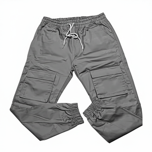 Top Selling <b>Men's</b> Casual Cargo Pants <b>Men's</b> <b>Elastic</b> <b>Waist</b> Multi-Pockets Outdoor Street Wear Fashion Cotton Cargo Pants <b>Trousers</b> - Product Image 1
