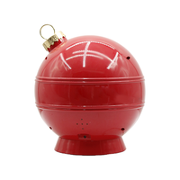 Ornement de Noël en globe à neige sculpté en résine et plastique, oiseau cardinal, boule rouge avec LED et paillettes, décoration de fêtes, vente en gros B2B