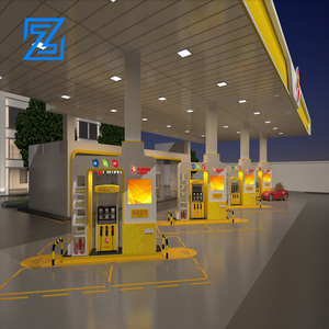 Trạm nhiên liệu thiết lập kết cấu thép không gian khung phụ kiện xăng trạm xăng và thiết bị trạm xăng - Product Image 3