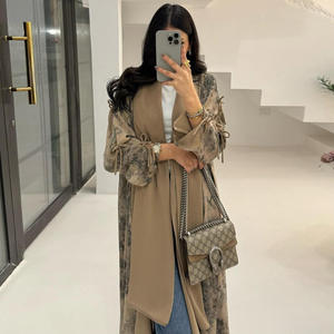 Nouvelle Robe Longue Européenne de Luxe pour Femme, Abaya Musulmane du Moyen-Orient avec Pompons, Imprimée, Style <span class=keywords><strong>Boubou</strong></span>, Vente en Gros pour l'Aïd - Product Image 3