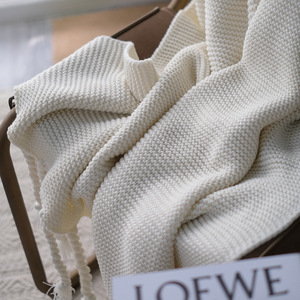 Couverture en coton et tricot Raschel de luxe, de haute qualité, portable et confortable, jeté pour canapé et lit, pour l'automne et l'hiver - Product Image 3