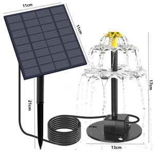 Bird Bath Water Feature Three Tier <b>Solar</b> <b>Pump</b> Glass Bowl Hanging Fountain For Outdoor Garden Patio Decor - Product Image 3