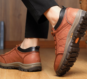 Zapatillas Deportivas de Piel Sintética para Hombre, con Cordones, Antideslizantes, con Suela de Goma, Estilo Caminata, Impermeables - Product Image 5