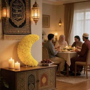 ดอกกุหลาบจำลองรูปดาวและพระจันทร์ ตกแต่งสร้างบรรยากาศบนโต๊ะอาหาร มีให้เลือกสามสี - Product Image 4