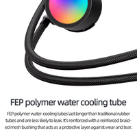Refroidisseur d'eau pour processeur 120/240 mm, dissipateur thermique LED RGB, roulement à fluide, faible bruit 28dBA, LGA 2011 V3 1700 1200 115X pour ordinateurs AM4 AM5