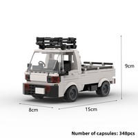 MOC-115420 Blocs de construction créatifs, camionnette à 8 compartiments, voiture de course rapide ACTY, jouet de construction