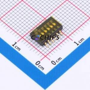 HY-DSHP06TS DIP Switch SMD-12P,9.2x5.4mm Switch Flat Toggle, Groove Type Single Pole Single Throw 6 Gull Wing Type - Product Image 1