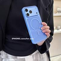 Coque magnétique transparente haute qualité pour iPhone 18 Pro Max, texture originale, anti-chute, protection intégrale