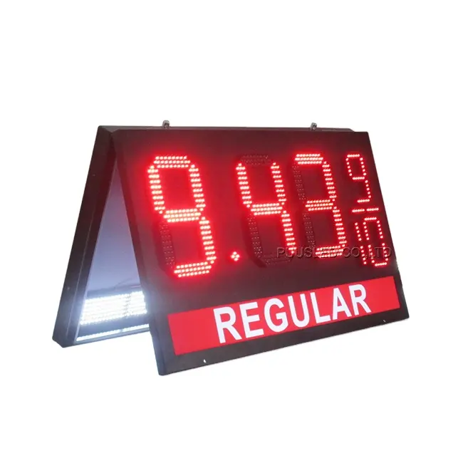 Vendita calda led gas stazione di pilone segno 7 segmenti tabellone elettronico bordo di 7 segmenti display elettronico segnaletica