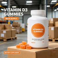 Gommes nutritionnelles à la vitamine D3, complément alimentaire quotidien