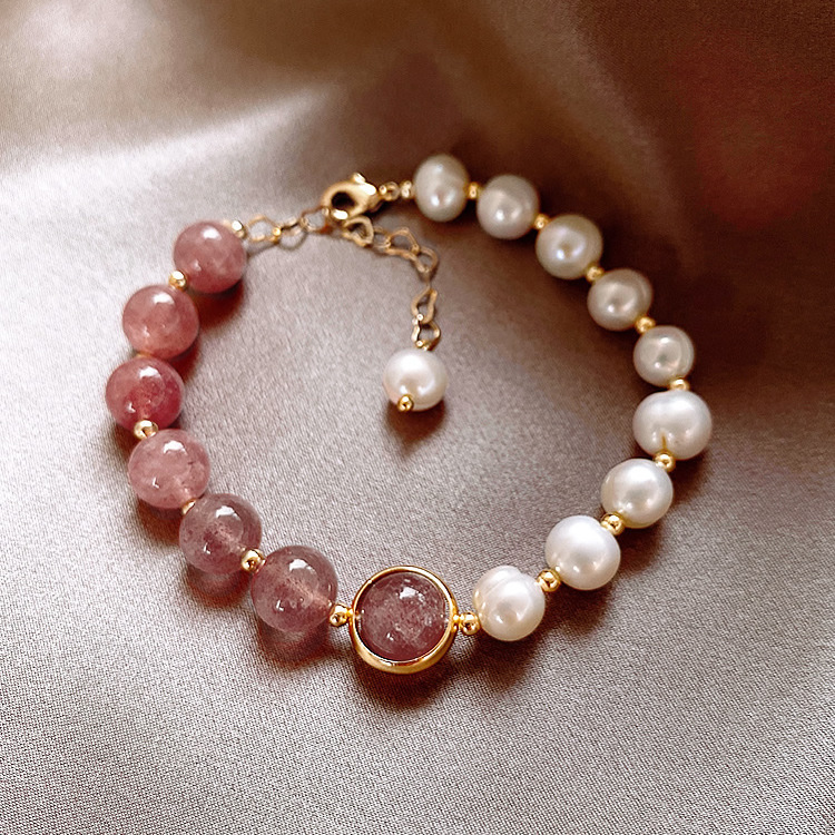 Simple Pearl Beaded Chain 14K Gold