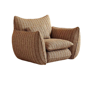 Fauteuil simple en tissu rayé rétro <span class=keywords><strong>Serea</strong></span>, canapé de loisirs minimaliste italien pour la maison et l'appartement - Product Image 5