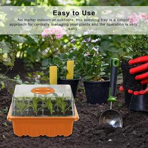 Bandeja de Germinación de Semillas, Paquete de 6, 72 Celdas, Kit de Cultivo de Plantas con Ventilación de Humedad Ajustable para Mini Invernadero y Germinación en Jardín - Product Image 6