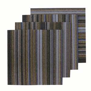 Sử dụng thương mại văn phòng gạch Thảm dễ dàng để cài đặt bitum ủng hộ sọc Thảm gạch màu xám cho hành lang khách sạn - Product Image 1