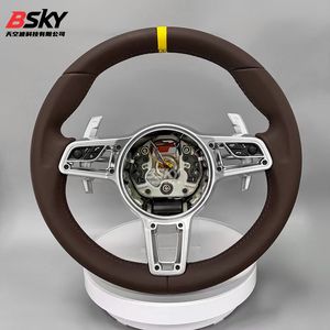Volante de cuero de alta calidad con <span class=keywords><strong>precio</strong></span> de mayoreo directo de fábrica, adecuado para <span class=keywords><strong>Porsche</strong></span> Panamera, <span class=keywords><strong>Cayenne</strong></span>, Cayman, Boxster 718 - Product Image 1