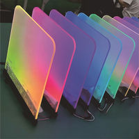 Panneau de guidage lumineux en acrylique LED RVB arc-en-ciel, feuille rétroéclairée à bord lumineux haute transparence, taille personnalisée pour bar, KTV, scène, club, hôtel