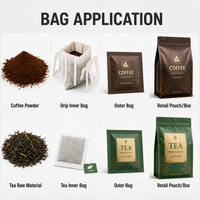 Machine d'emballage automatique pour sachets de café filtre et sachets de thé, 60 sachets/min, scellage ultrasonique, certifiée CE GMP, pour usine