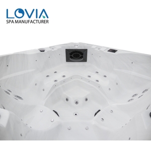 Cascada de masaje al aire libre Spa Piscina cuadrado Bañera de hidromasaje con LED <span class=keywords><strong>Precio</strong></span> de fábrica Función de <span class=keywords><strong>jacuzzi</strong></span> 5 <span class=keywords><strong>personas</strong></span> - Product Image 4