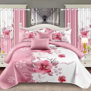 Ensemble <span class=keywords><strong>de</strong></span> housse <span class=keywords><strong>de</strong></span> couette imprimée en 3D, 10 pièces, drap-housse, coton rembourré matelassé, taille king, 400TC, literie pour la maison toute saison - Product Image 3