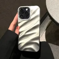 Coque de téléphone antichoc souple à motif ondulé pour iPhone 17 16 11 12 13 14 15 Pro Max Xs Max XR 7 8 Plus 17 Air