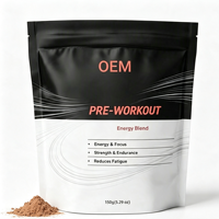 Poudre pré-entraînement OEM sous marque privée 150g 5.29oz – Mélange énergétique pour la concentration – Complément nutritionnel sportif pour la vente en gros