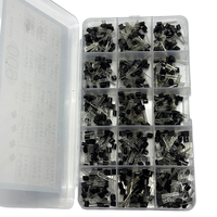 Kit de 600 Transistores To-92, 15 Valores, Transistores de Potencia Bipolares 2N222 2N3904 2N3906 2N5401 A1015 C1815 S8050 S9012 S9018