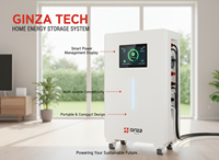 Batterie de stockage d'énergie solaire domestique Ginza Split 51.2V 330Ah LiFePO4 15kWh avec cellules A+ 6000 cycles, garantie CAN 5/10 ans, sûre et fiable