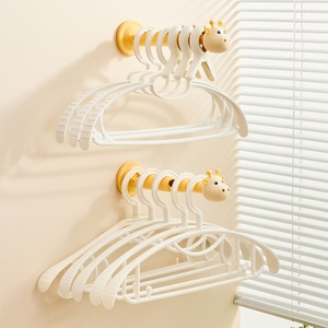 Wall-Mounted <b>Clothes</b> Hanger Punch-Free Artifact Balcony Hook Drying Rack for Living Room <b>Storage</b> for Household - Product Image 1