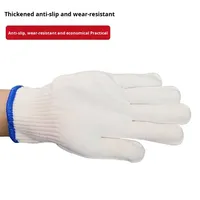Gants de travail en coton de haute qualité, blanchis, antidérapants, résistants aux déchirures, longueur 24 cm, pour la construction, le jardinage, la sécurité, Jianlong