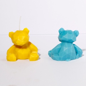 Geometric Bear Silicone Candle Mold - Modern 3D Geometric Animal Candle Making <b>Kit</b>, DIY Abstract Wax Mold for Home Decor & Gift - Product Image 3