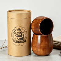 Gobelet en bois massif brûlé à l'intérieur pour whisky, réutilisable, pour bourbon, café, bière, bar, camping, avec logo personnalisé, vente en gros