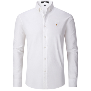 Camicia da Uomo a Maniche Lunghe <span class=keywords><strong>con</strong></span> Colletto e <span class=keywords><strong>Bottoni</strong></span>, Tinta Unita, di Alta Qualità, Vendita all'Ingrosso - Product Image 6