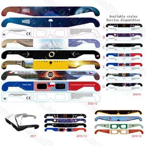 2024便宜批发促销定制打印纸日食眼镜，日食太阳3D眼镜