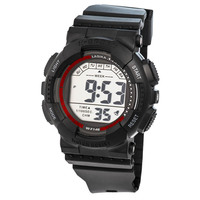 Jam Tangan Digital LASIKA W-F146 K-Sport Berkualitas Tinggi Tahan Air 3BAR Lampu Latar LED Alarm Stopwatch TPU Unisex Olahraga Multi Warna