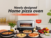 Four à pizza électrique moderne 12L grille-pain réfractaire haute température pour usage domestique avec accessoire de cuisson