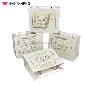 Sacs cadeaux <span class=keywords><strong>en</strong></span> papier couché personnalisés pour la promotion de perruques et de mode, avec poignée <span class=keywords><strong>en</strong></span> ruban estampé à chaud argenté, écologiques et réutilisables - Product Image 3