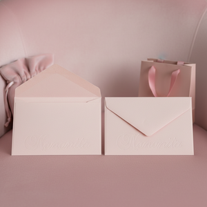 Pochette à bijoux de luxe écologique avec logo gaufré, élégante, imprimée UV/numérique, pour usage professionnel, sac <span class=keywords><strong>cadeau</strong></span> <span class=keywords><strong>en</strong></span> <span class=keywords><strong>papier</strong></span>, enveloppe rose - Product Image 2