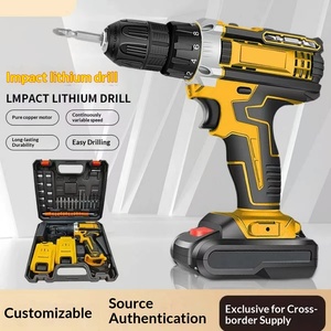Trapano Avvitatore a Percussione a Batteria 21V con Batteria al Litio da 1500mAh e 50 Punte per Fai-da-te Domestico e Costruzioni, a Due Velocità, Reversibile, OEM - Product Image 2