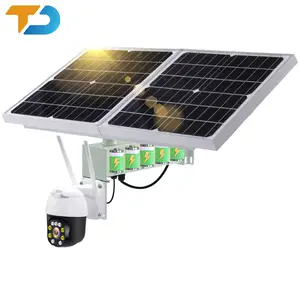 Tecdeft Solar Cctv Wifi 5mp Zonne-Energie Batterij Gevoed Buiten 4G Sim Kaart Slot Beveiliging Ptz Draadloze Zonne-Outdoor Camera Voor Boerderij