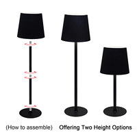 Lampe de table LED sans fil, abat-jour plissé en métal, commande tactile, lampe de bureau portable, veilleuse d'ambiance pour hôtel, complexe hôtelier, restaurant