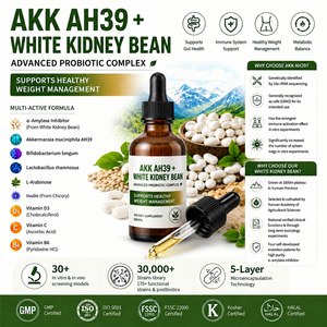 Probióticos de Nueva Generación AKK AH39, Gotas de Complejo Probiótico con Múltiples Cepas y Frijol Blanco para el Apoyo de la Cintura - Product Image 1
