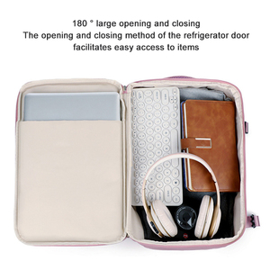 HAIBOWY Multi-purpose Custom Design Durable Business Travel 180-Degree Opening Closing Oxford <strong>Laptop</strong> <strong>Backpack</strong> for Short Trip - Product Image 3
